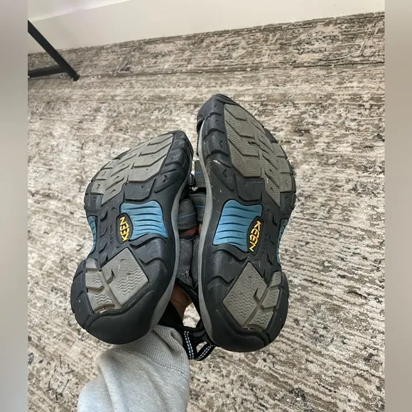 KEEN Newport H2 Mens Size 12 Sport Sandals Hiking Water Shoes Gray Blue 1008399