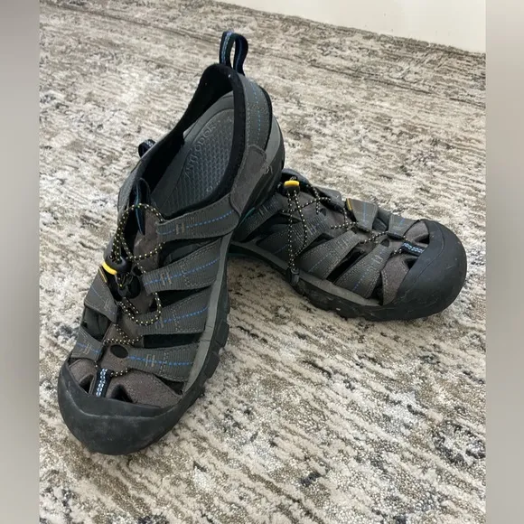 KEEN Newport H2 Mens Size 12 Sport Sandals Hiking Water Shoes Gray Blue 1008399