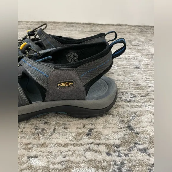 KEEN Newport H2 Mens Size 12 Sport Sandals Hiking Water Shoes Gray Blue 1008399