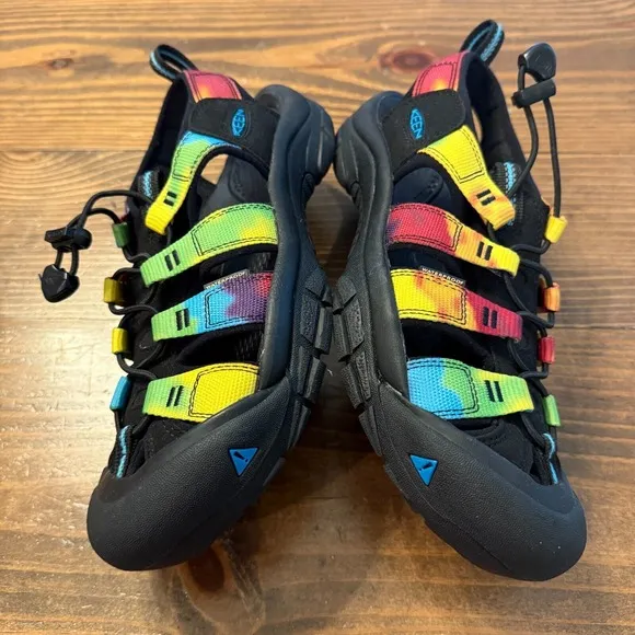 KEEN Newport H2 Sandals Women's Sz 9.5 Retro Tie Dye Multi-Color Water Hiking