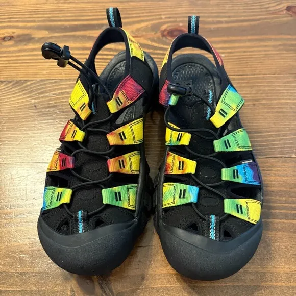 KEEN Newport H2 Sandals Women's Sz 9.5 Retro Tie Dye Multi-Color Water Hiking