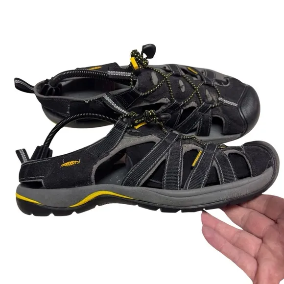 Keen Sandals Mens Kanyon WP Sports Slingback Fisherman Black Closed size 12