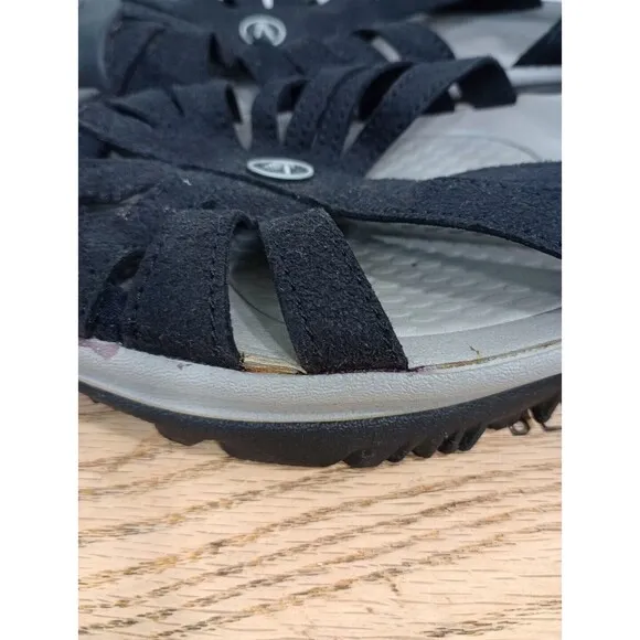 Keen Sandals Womens 8 Black Rose Hiking Ankle Strap Anti Odor Anatomic Footbed
