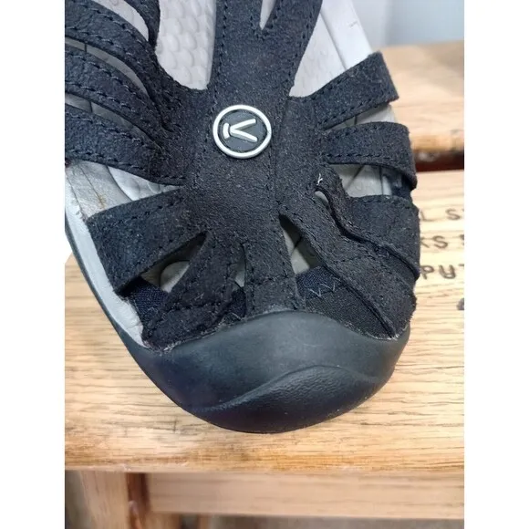 Keen Sandals Womens 8 Black Rose Hiking Ankle Strap Anti Odor Anatomic Footbed
