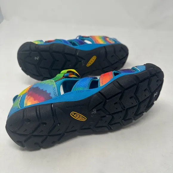 KEEN Seacamp II CNX Blue Tie Dye Sports Water Allsport Sandals Little Kid Size 2