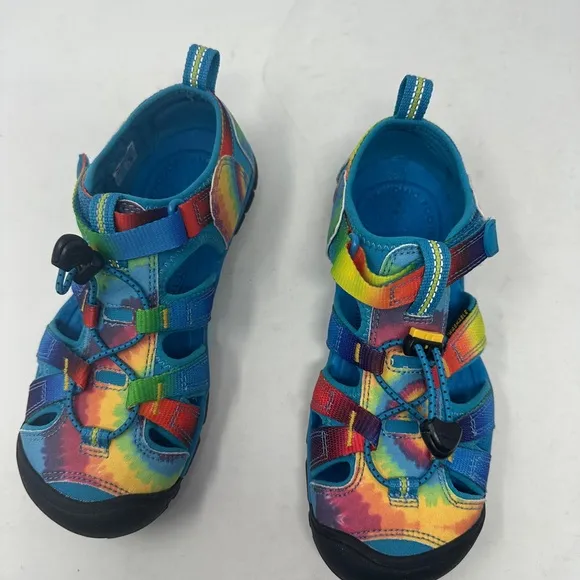 KEEN Seacamp II CNX Blue Tie Dye Sports Water Allsport Sandals Little Kid Size 2