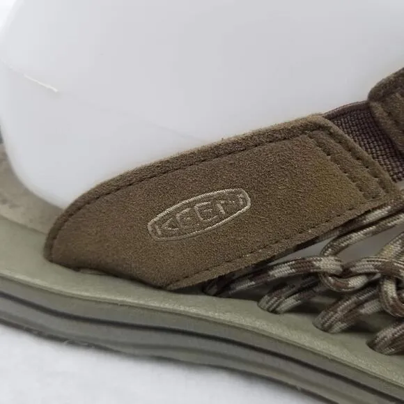 Keen Uneek 2 Slide Slip On Sandal Mens 10.5 Dark Earth Brindle Brown Leather