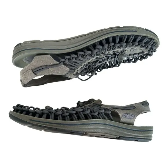 Keen Uneek Gray Braided Paracord Hiking Sandals Size 11.5