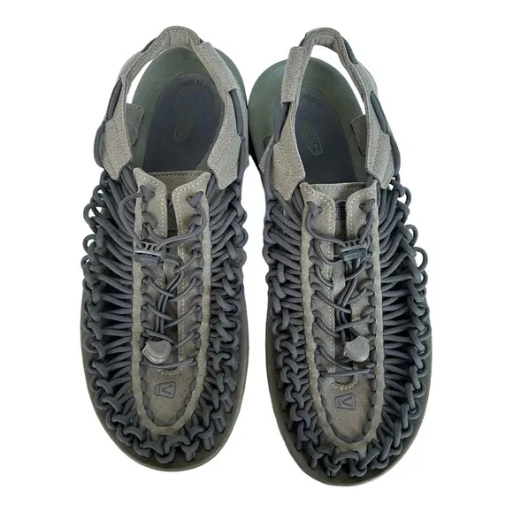 Keen Uneek Gray Braided Paracord Hiking Sandals Size 11.5
