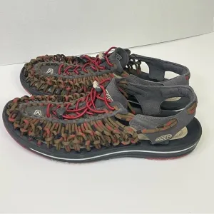 Keen Uneek Men’s Sandals Men’s Size 11 Camping Fisherman Beach Gray Red Color