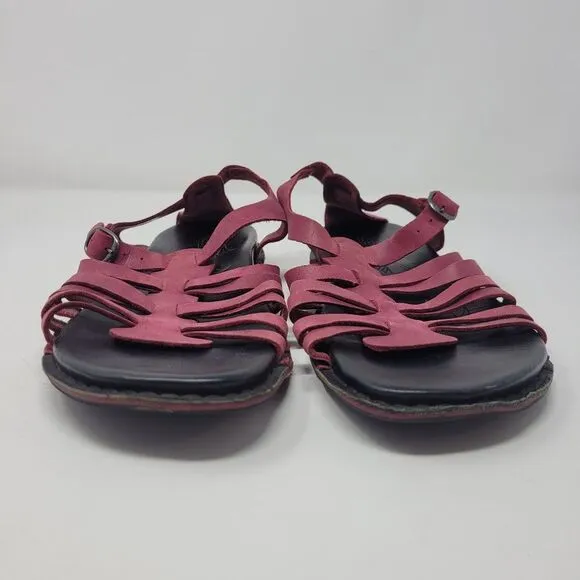 KEEN Women's Alman Gladiator Beet Red Sandals 9 M US Leather Strappy Hiking