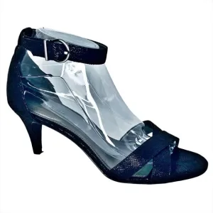 Kelly &amp; Katie KK Chris Black Snake High Heeled Sandals Dress Shoes Size 9 w/ Box