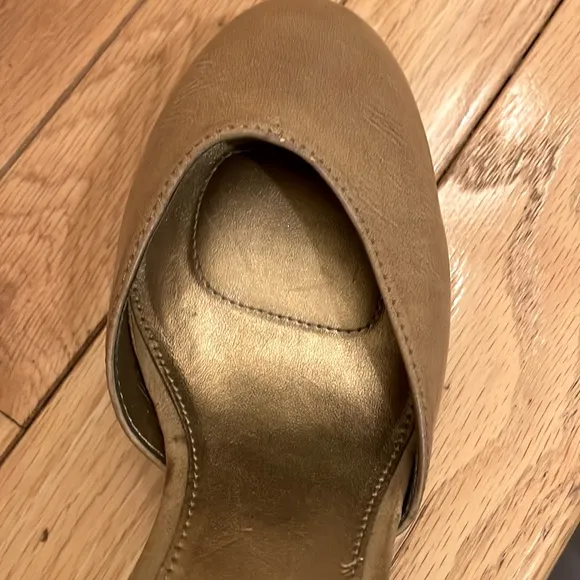 Kelly &amp; Katie Tan Block High Heels Buckle Pumps Size 8.5