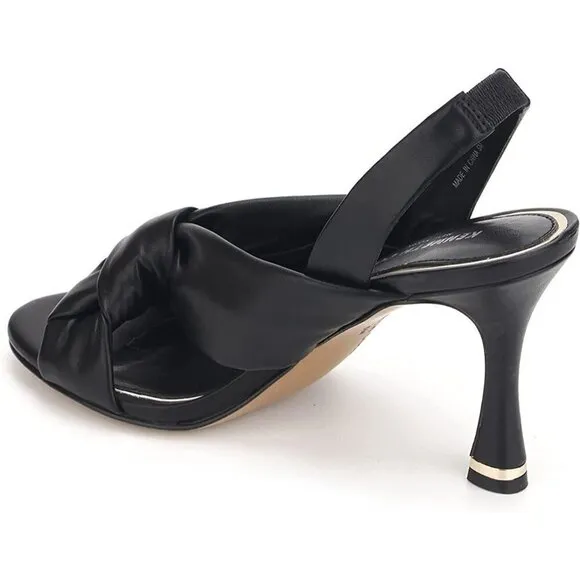 KENNETH Cole New York &quot;Blanche&quot; knot slingback heels Women NEW black sandals