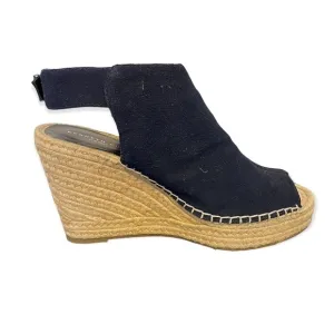 Kenneth Cole Olivia wedge espadrille sandals size 10 leather upper