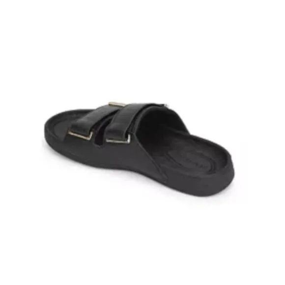 KENNETH COLE Womens Black Nova Round Toe Platform Slip On Slide Sandals 6 M