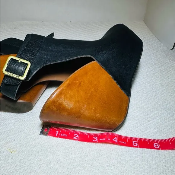 Kork-Ease Black Leather Wedge Sandals