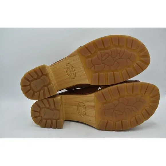 Kork Ease Womens Size 11 Tatum Brown Leather Heeled Slide Slip On Sandals Shoes
