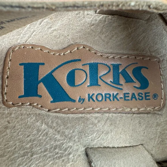 Korks by Kork Ease Wedge Sandals Womens 9 Tan Colorful Strappy Buckle Platform