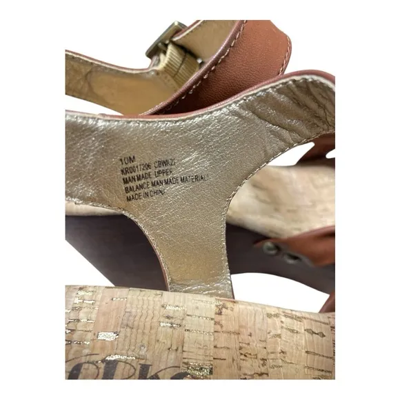 Korks Dawson Wedge Sandals 10 Brown Knot Boho Beach Travel Kork Ease Comfort