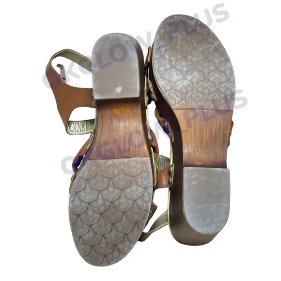 Korks Dawson Wedge Sandals 10 Brown Knot Boho Beach Travel Kork Ease Comfort