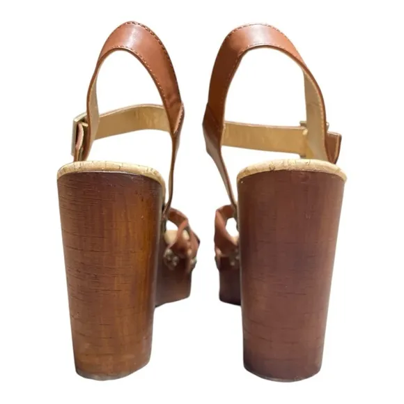 Korks Dawson Wedge Sandals 10 Brown Knot Boho Beach Travel Kork Ease Comfort