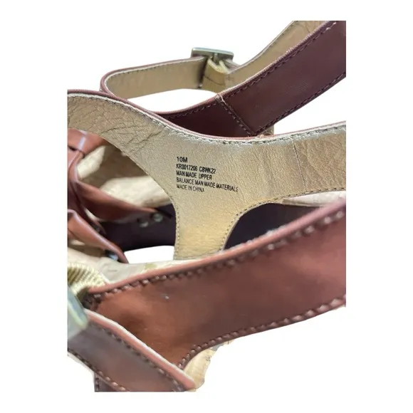Korks Dawson Wedge Sandals 10 Brown Knot Boho Beach Travel Kork Ease Comfort