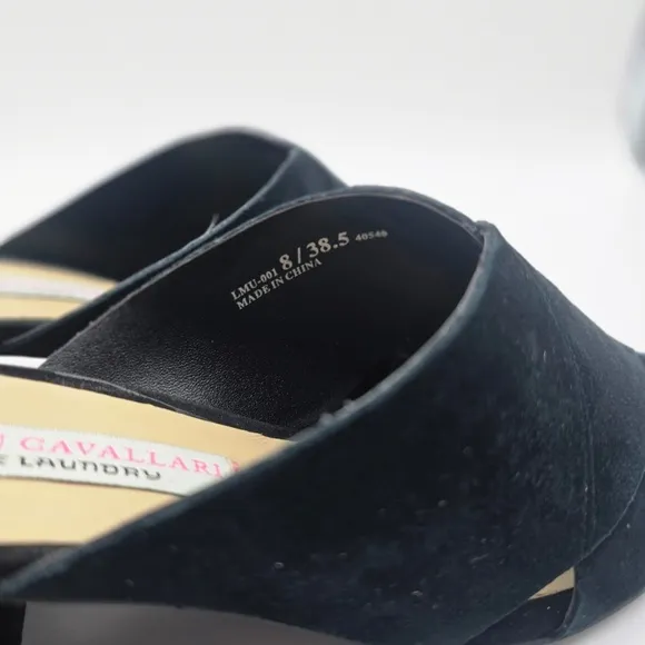 Kristin Cavallari Chinese Laundry Luvvock Slide Sandals 8 Black Suede Block Heel