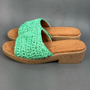 Kurt Geiger London Eagle Crochet Cork Slide Sandals women’s size 10 (40.5)