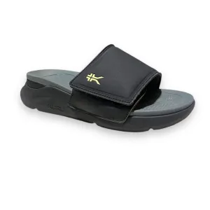 Kuru Moment Mens Slides 7 Medium Open Toe Sandal Hook And Loop Blue