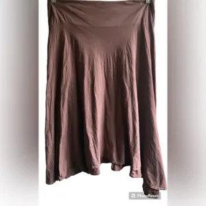 LAmade COTTON WIDE WAISTBAND UNEVEN HEM PULL ON MIDI SKIRT