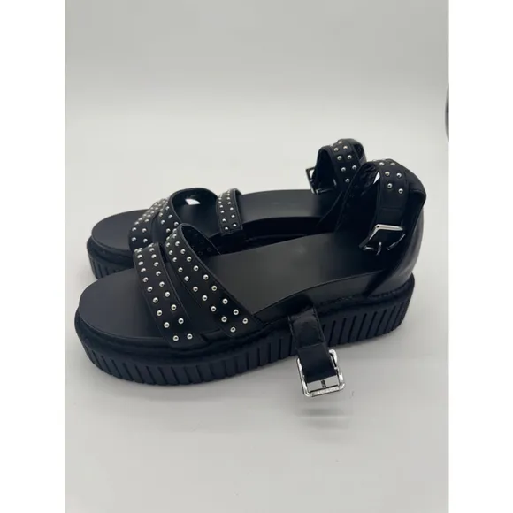 Lamoda Creeper Women’s Sandals with black eyelet detail