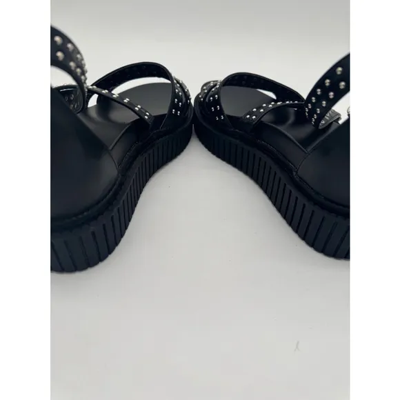 Lamoda Creeper Women’s Sandals with black eyelet detail