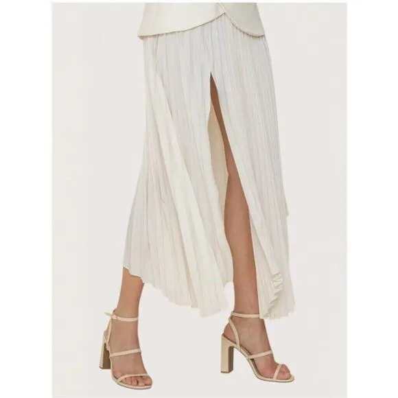 Lanny Pleated Skirt – Ivory