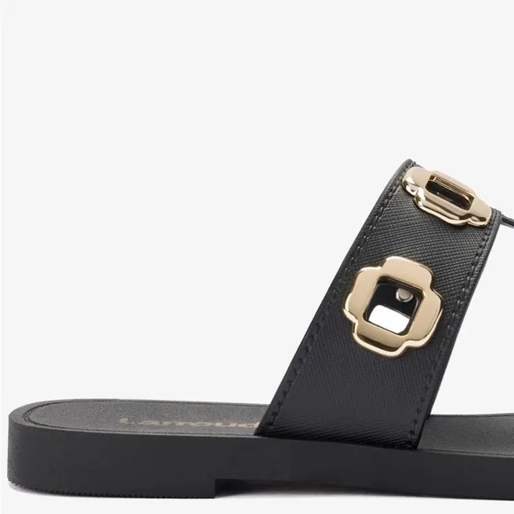 Larroude Milan Memory Foam Cushioned Slide Sandals Handmade in Brazil - $140 NWT