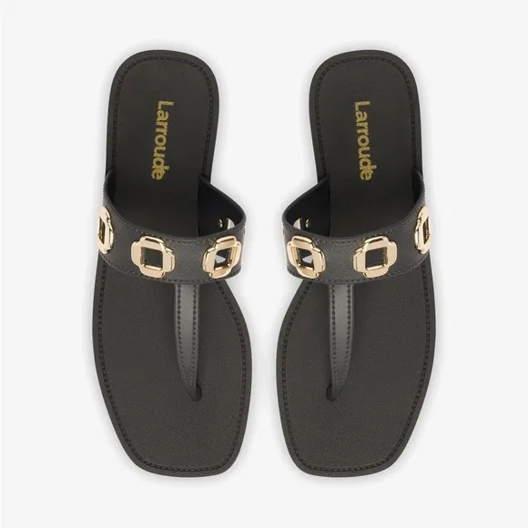 Larroude Milan Memory Foam Cushioned Slide Sandals Handmade in Brazil - $140 NWT