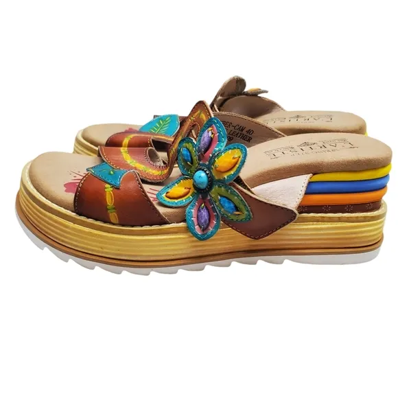 L’artiste by Spring Step &quot;Climber&quot; Slide Platform Sandals NWOT Comfort