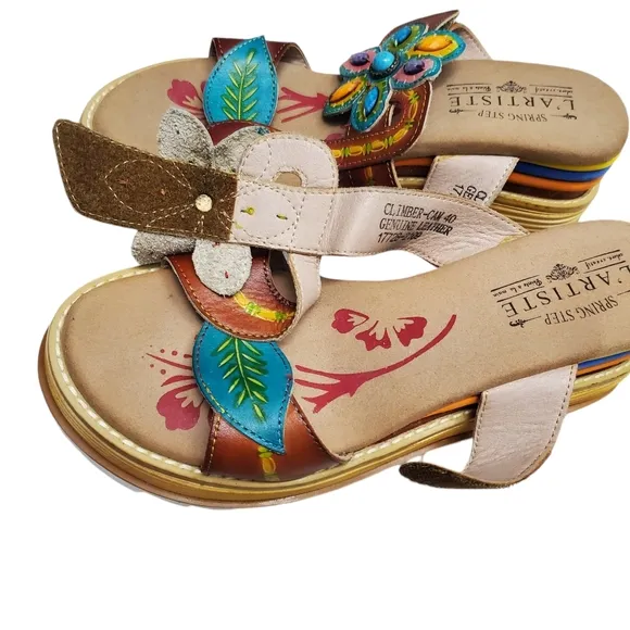 L’artiste by Spring Step &quot;Climber&quot; Slide Platform Sandals NWOT Comfort