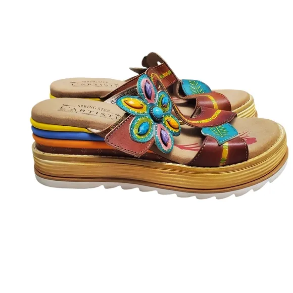 L’artiste by Spring Step &quot;Climber&quot; Slide Platform Sandals NWOT Comfort