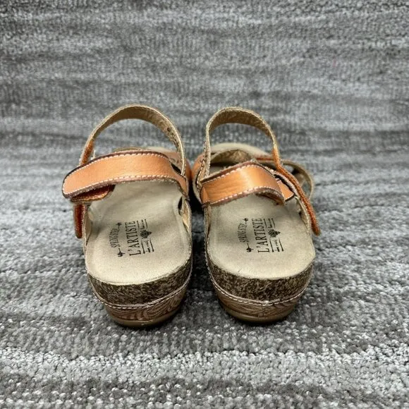L'Artiste By Spring Step Sandals Women's Size US 7.5 EU 38 Quilana Orange