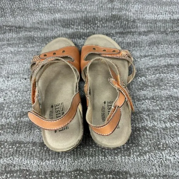 L'Artiste By Spring Step Sandals Women's Size US 7.5 EU 38 Quilana Orange