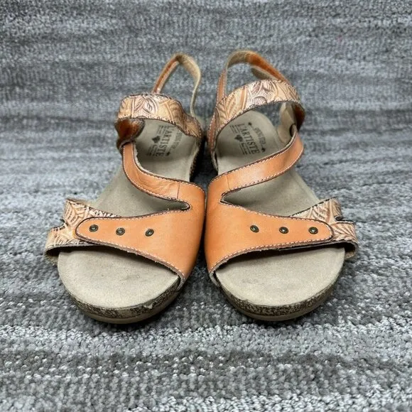 L'Artiste By Spring Step Sandals Women's Size US 7.5 EU 38 Quilana Orange