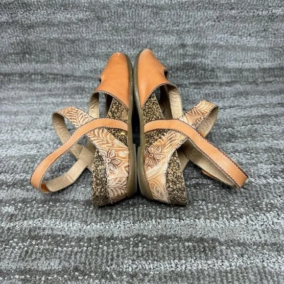 L'Artiste By Spring Step Sandals Women's Size US 7.5 EU 38 Quilana Orange