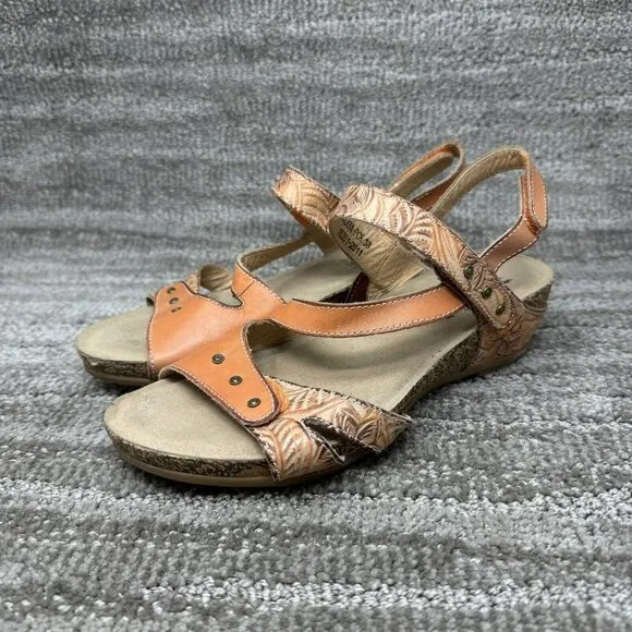 L'Artiste By Spring Step Sandals Women's Size US 7.5 EU 38 Quilana Orange