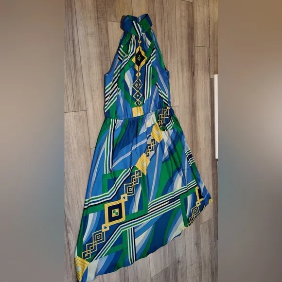 Lauren Ralph Lauren Mockneck A-Line Maxi Dress Sleeveless 50” Elegant