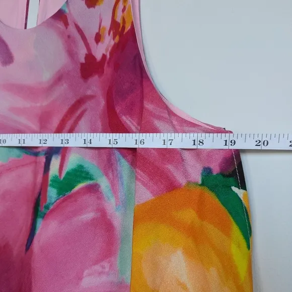 Lauren Ralph Lauren Sleeveless Asymmetrical Ruffle Floral Print A-Line Dress sz8