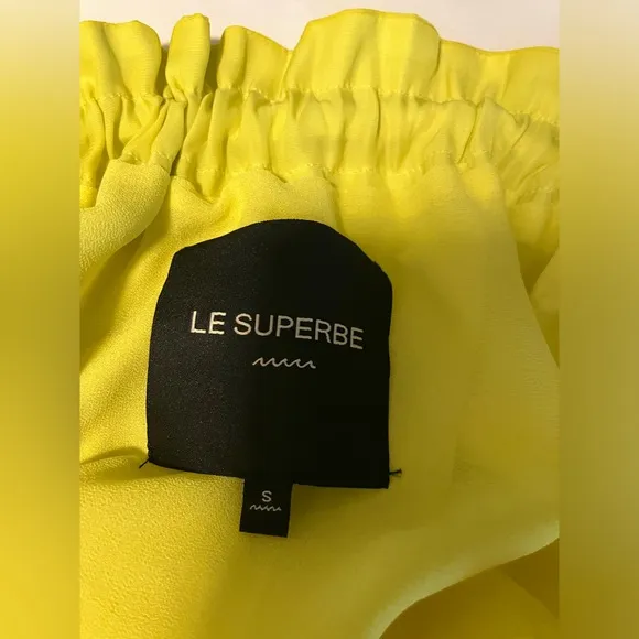 Le Superbe Electric Lime Maxi Dress Halter Dress with Side Tie