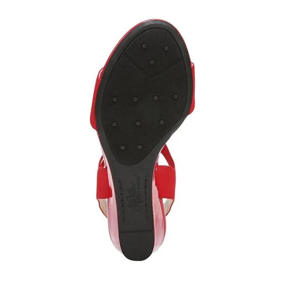 LifeStride Women's Yolo Ankle Strap Sandals Red Size 10 W