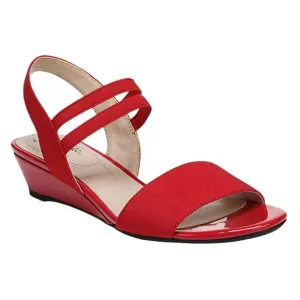 LifeStride Women's Yolo Ankle Strap Sandals Red Size 10 W