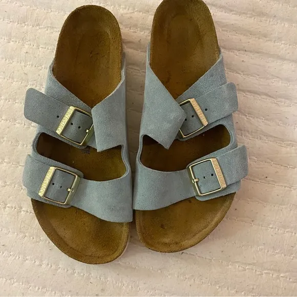 Light blue suede Arizona Birkenstocks - 41